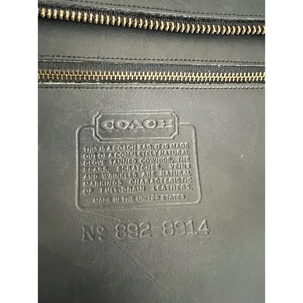 COACH Vintage 80’s Navy Leather 9820 Swagger Purse Bag Crossbody Made USA - Picture 12 of 12